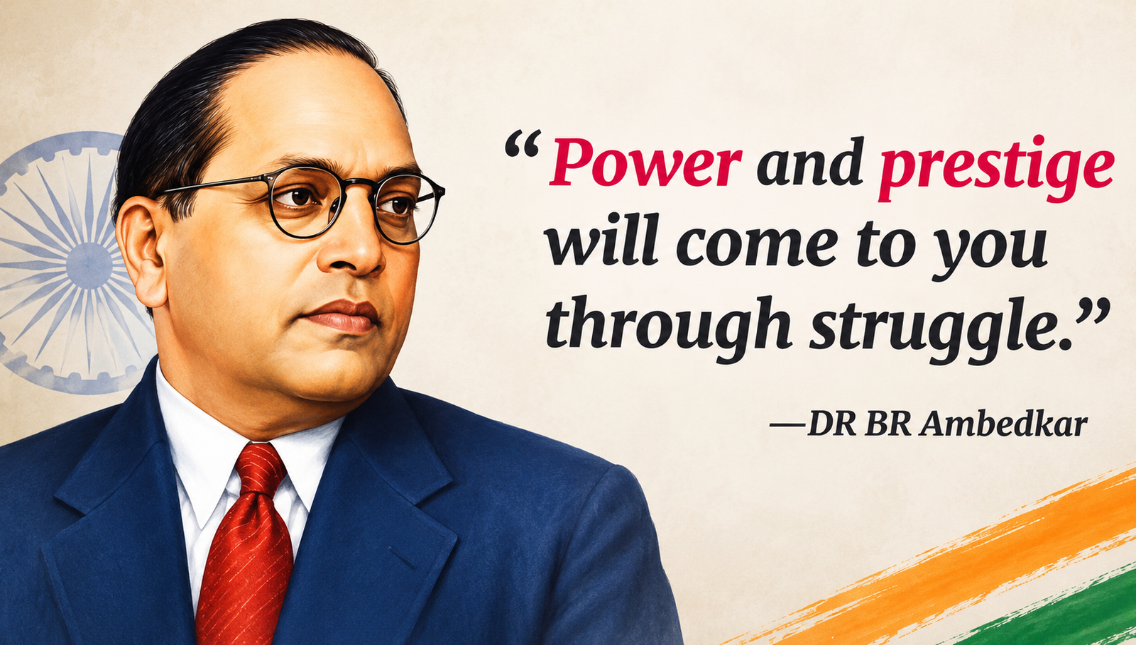 Dr. B. R. Ambedkar inspirational poster